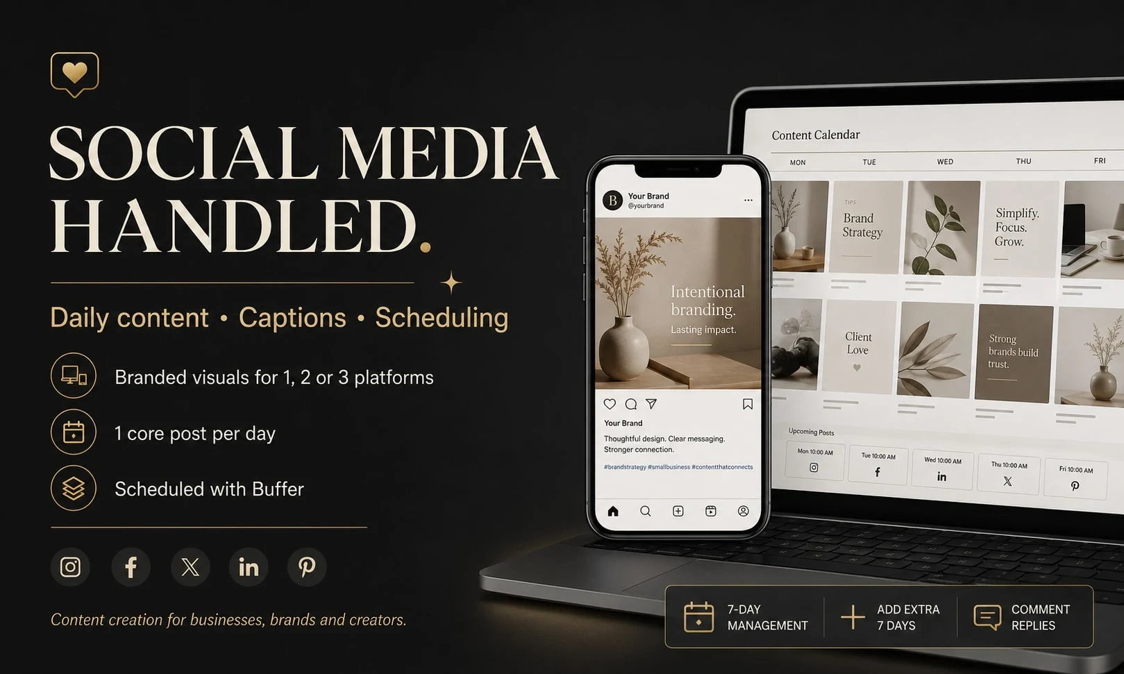 Social media & content service overview